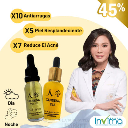 TRATAMIENTO COMPLETO de día y de noche - GINSEN™ Serum Antiedad