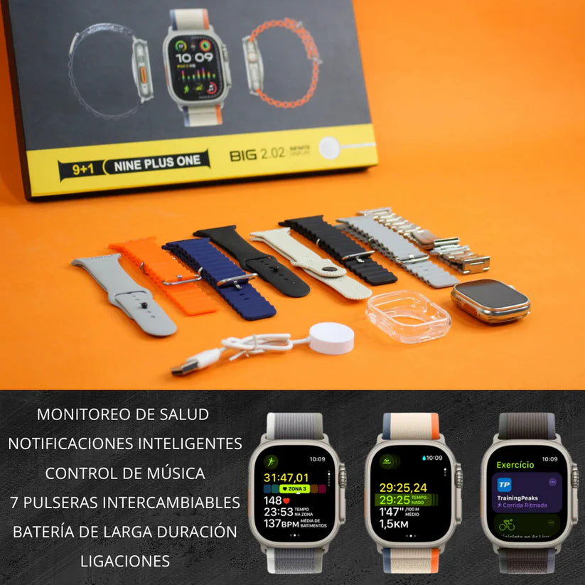 ¡Aprovecha el 40% de Descuento! El Smartwatch X con 8 Pulseras Intercambiables, ¡Versatilidad y Estilo para Todos los Días!